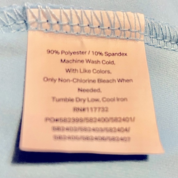 Ladies V Neck Top: Tranquility by Colorado Clothing. Sky Blue.  New. XS - Picture 5 of 5